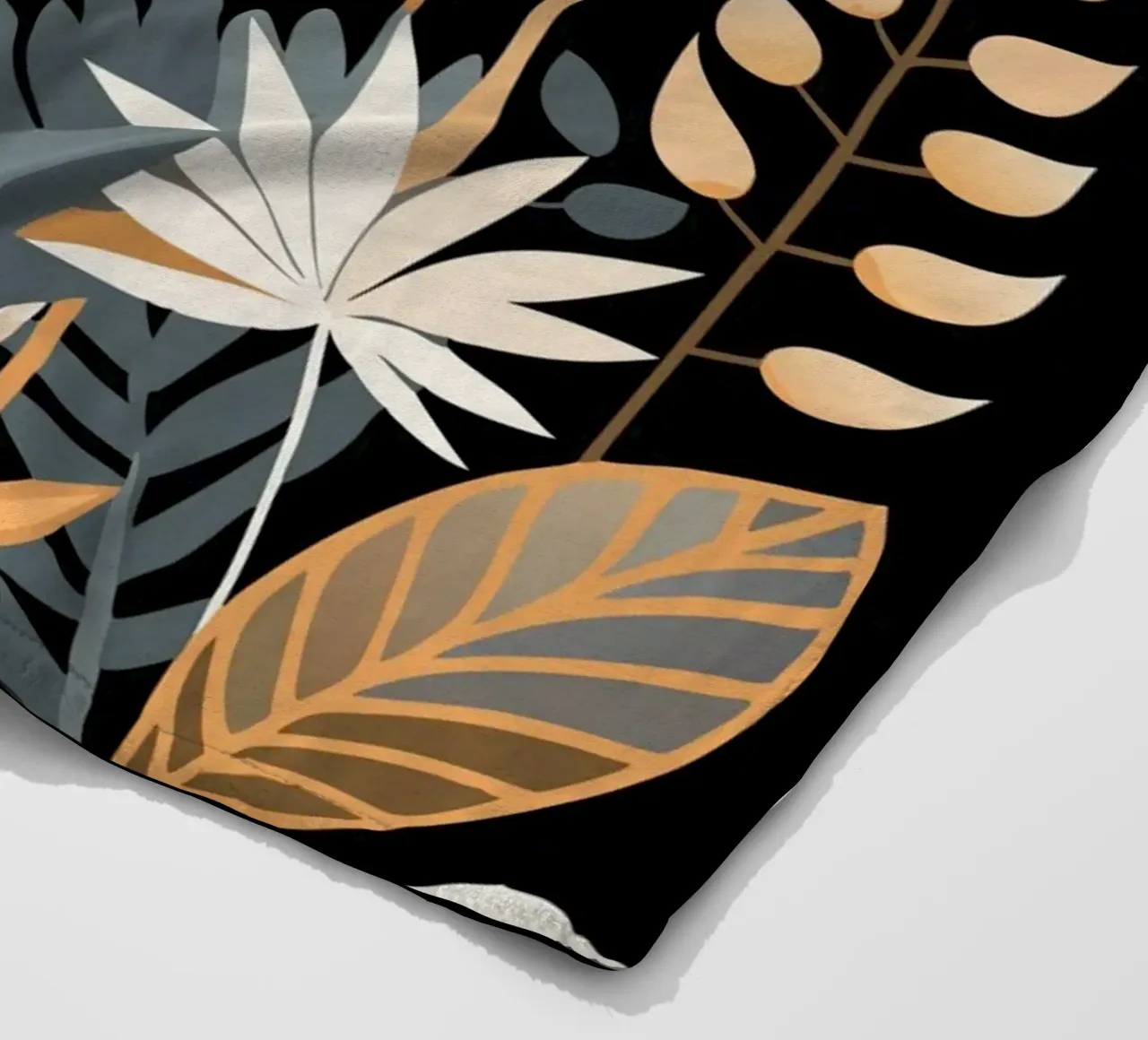Astratto botanico autunnale coperta in pile da Artistic-shop