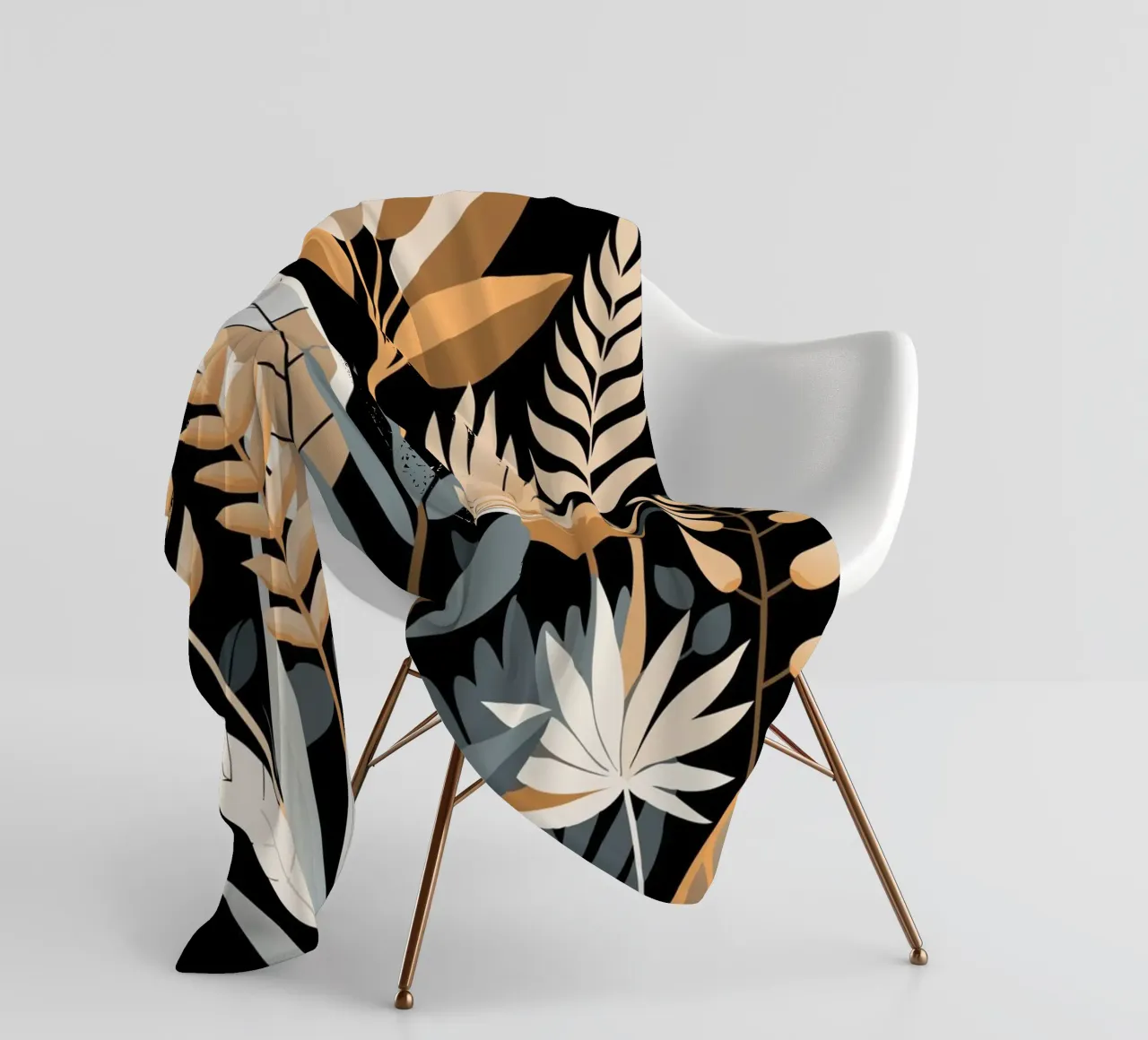Astratto botanico autunnale coperta in pile da Artistic-shop