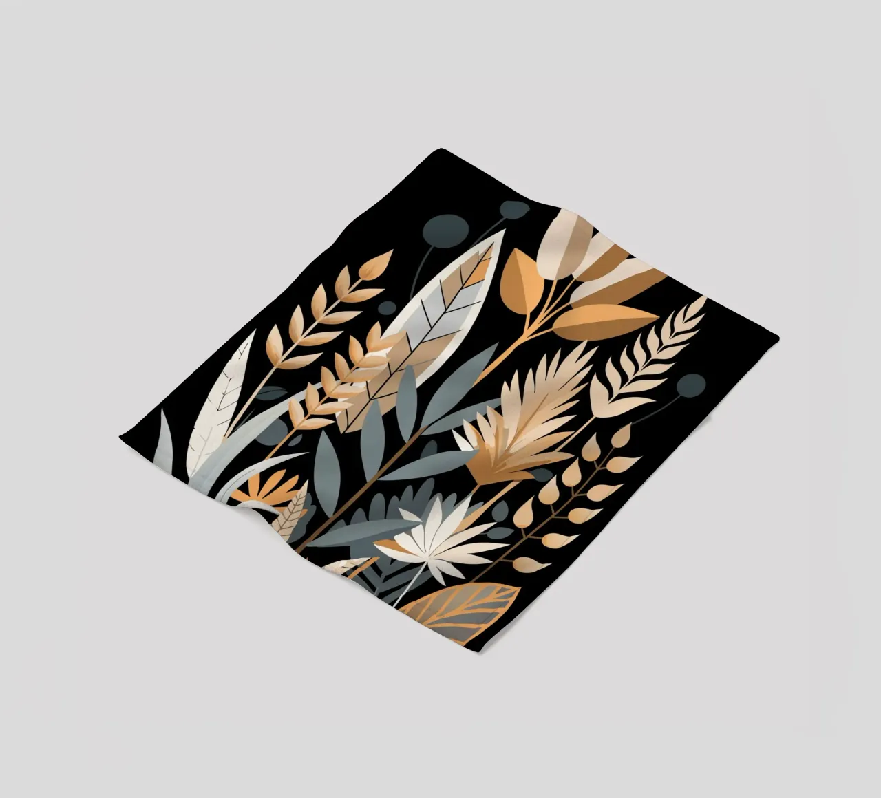Astratto botanico autunnale coperta in pile da Artistic-shop