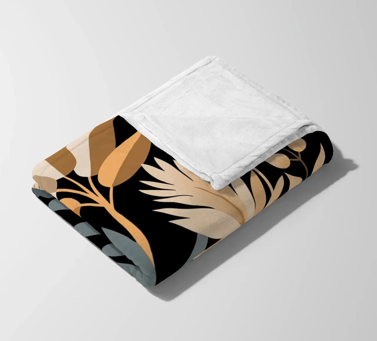 Astratto botanico autunnale coperta in pile da Artistic-shop
