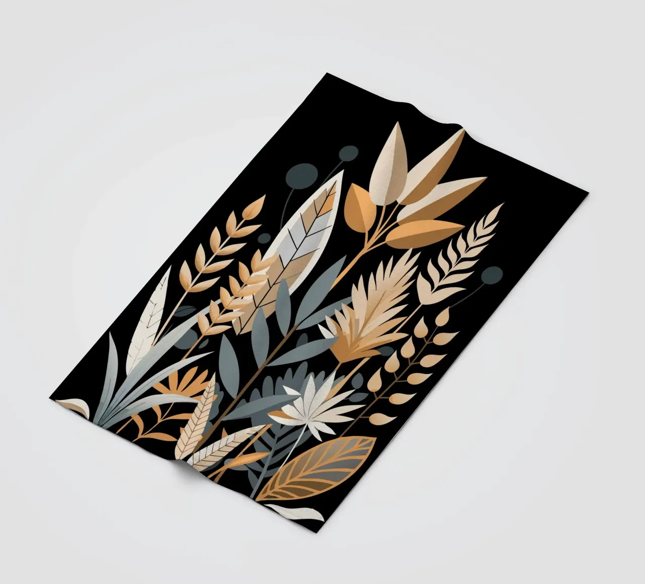 Astratto botanico autunnale coperta in pile da Artistic-shop