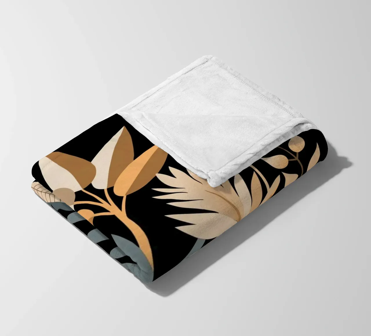 Astratto botanico autunnale coperta in pile da Artistic-shop