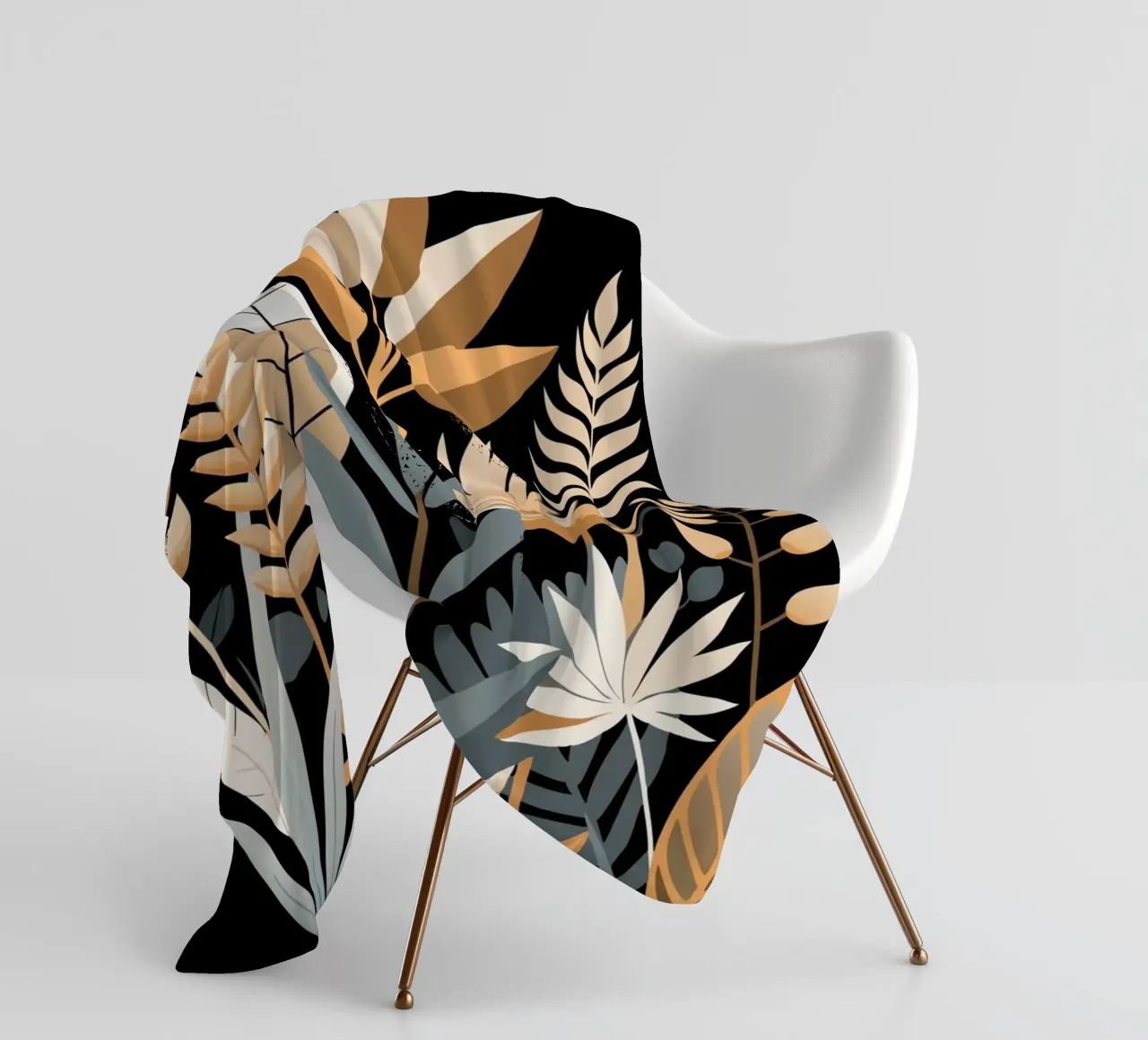 Astratto botanico autunnale coperta in pile da Artistic-shop