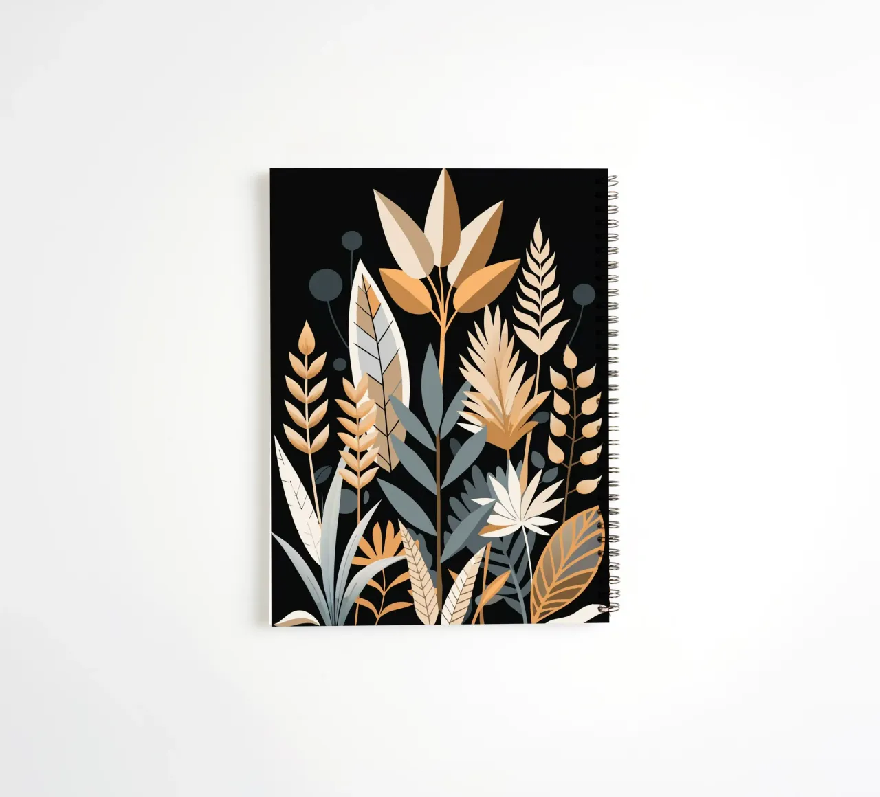 Autumnal Botanical Abstract spiral notebook by Artistic-shop