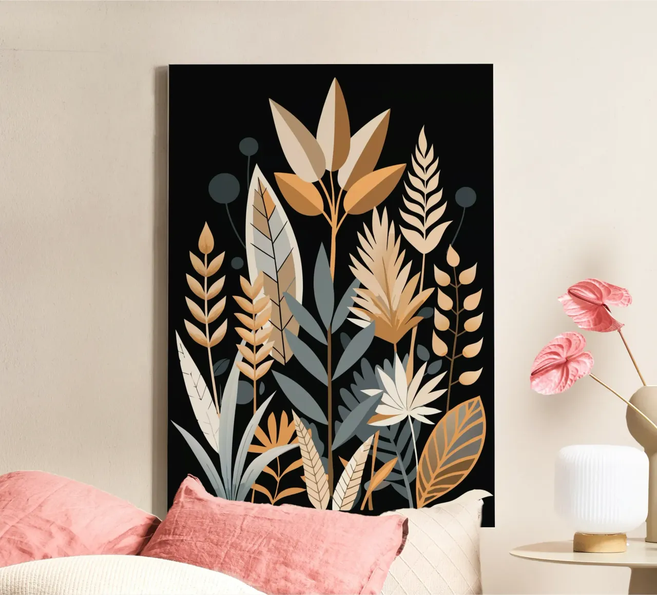 Herfstig botanisch abstract canvas van Artistic-shop