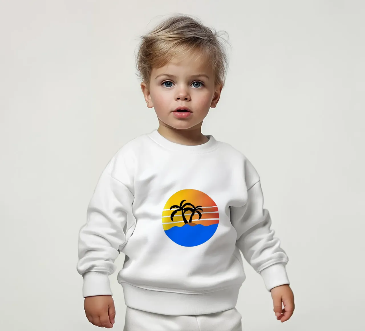 Sunset with palm trees Baby Sweatshirt von happieeagle