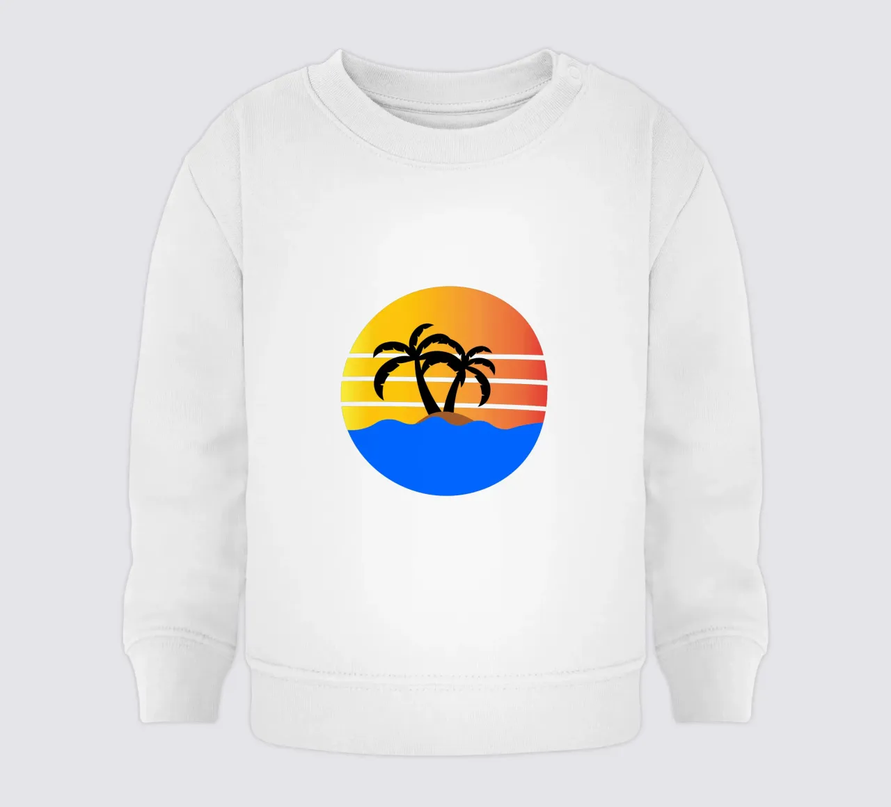 Sunset with palm trees felpa neonato da happieeagle