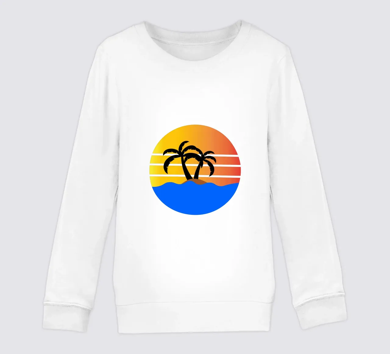 Sunset with palm trees sudadera para niño de happieeagle