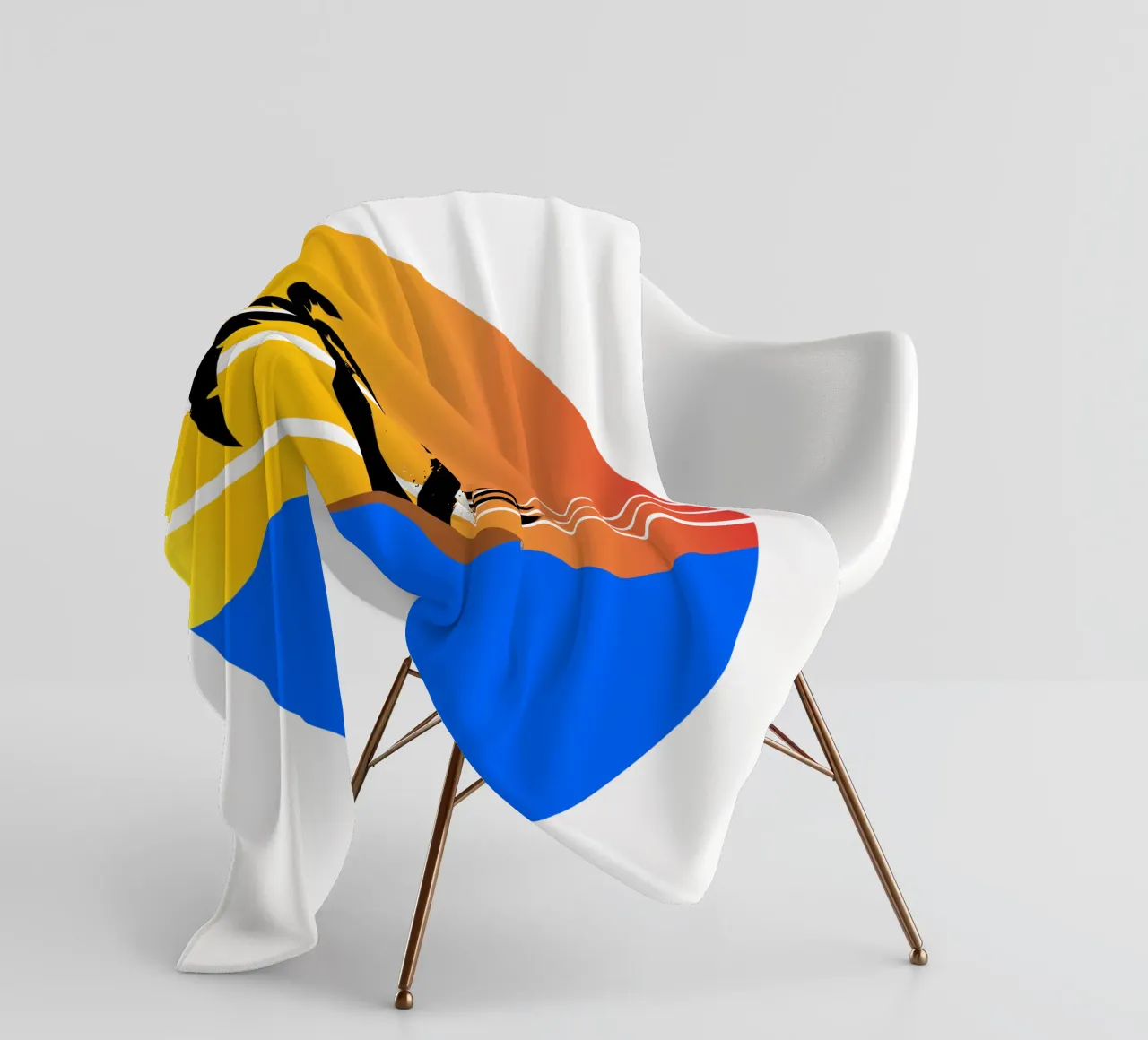 Sunset with palm trees coperta in pile da happieeagle