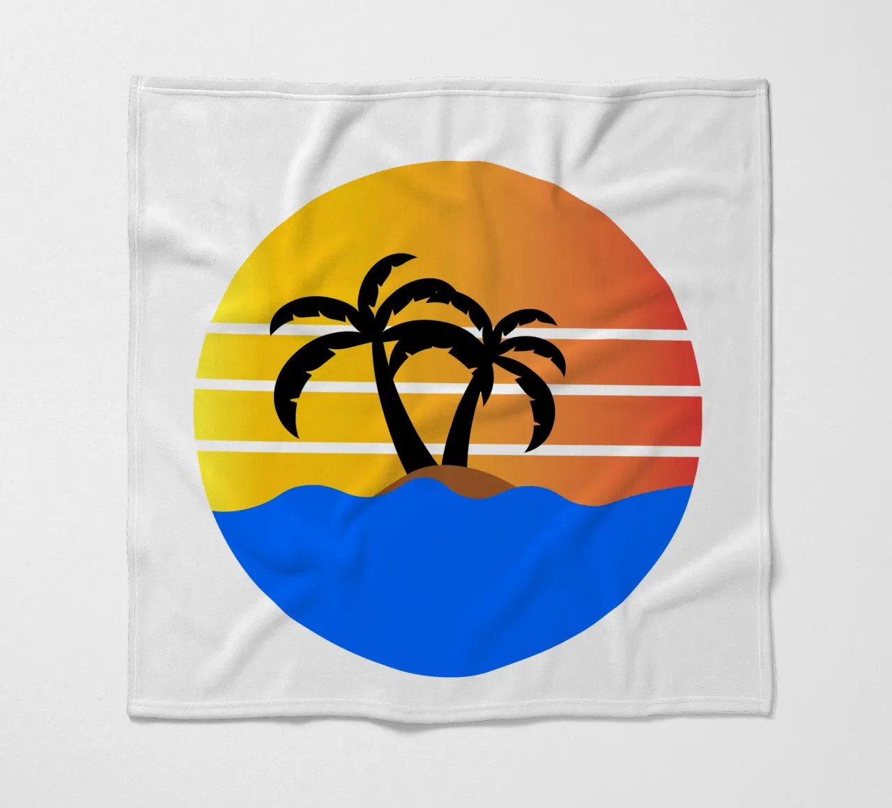 Sunset with palm trees coperta in pile da happieeagle