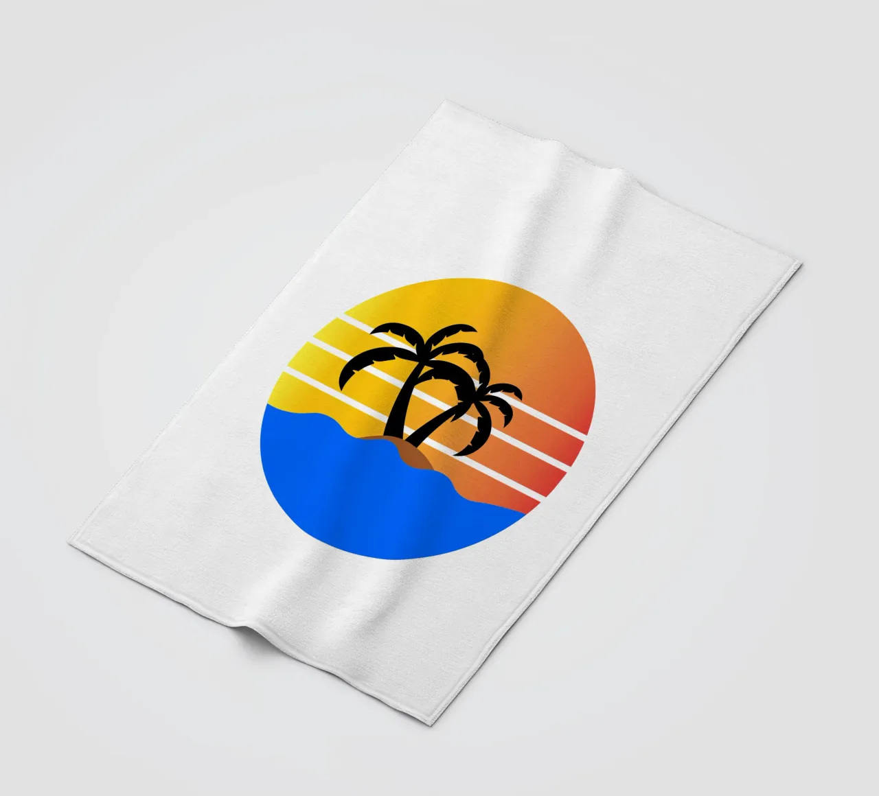 Sunset with palm trees coperta in pile da happieeagle