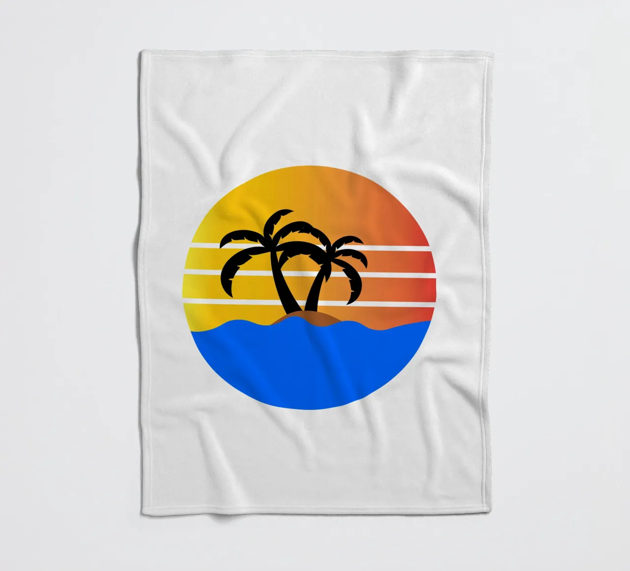 Sunset with palm trees coperta in pile da happieeagle