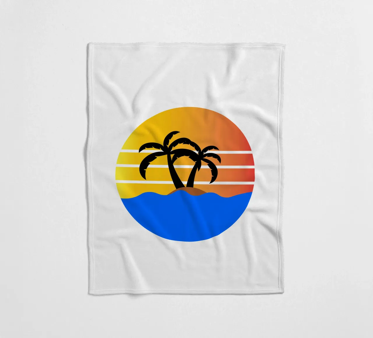 Sunset with palm trees coperta in pile da happieeagle