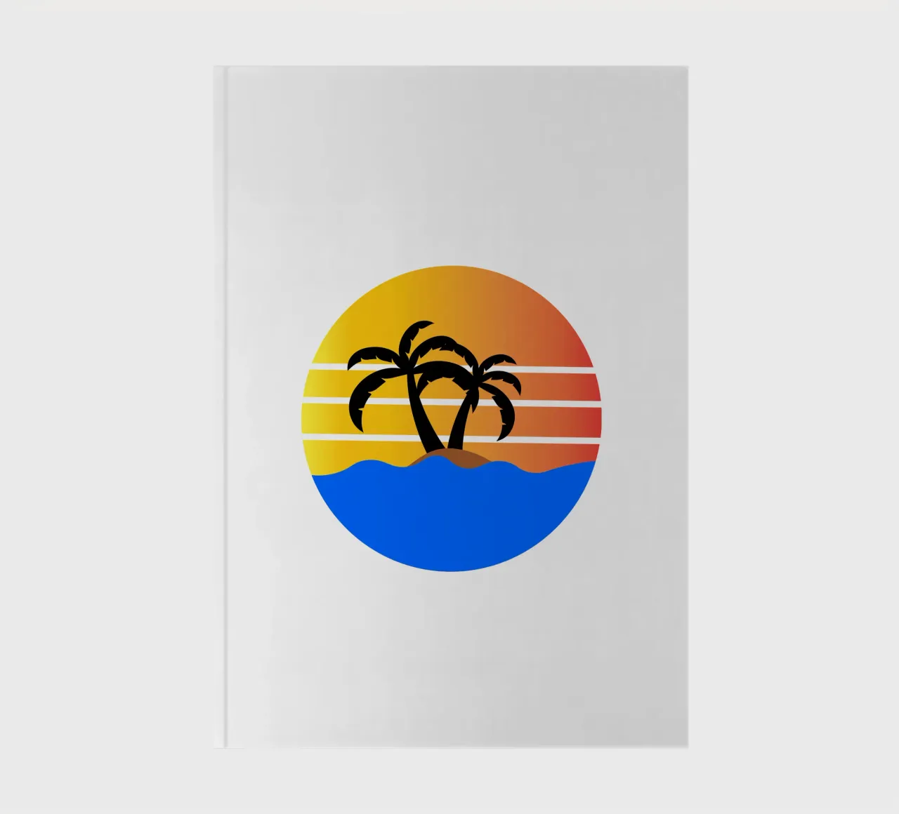 Sunset with palm trees notebook by happieeagle