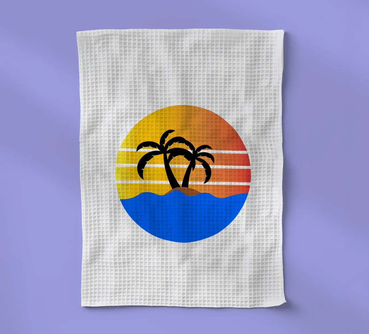 Sunset with palm trees canovaccio da cucina da happieeagle