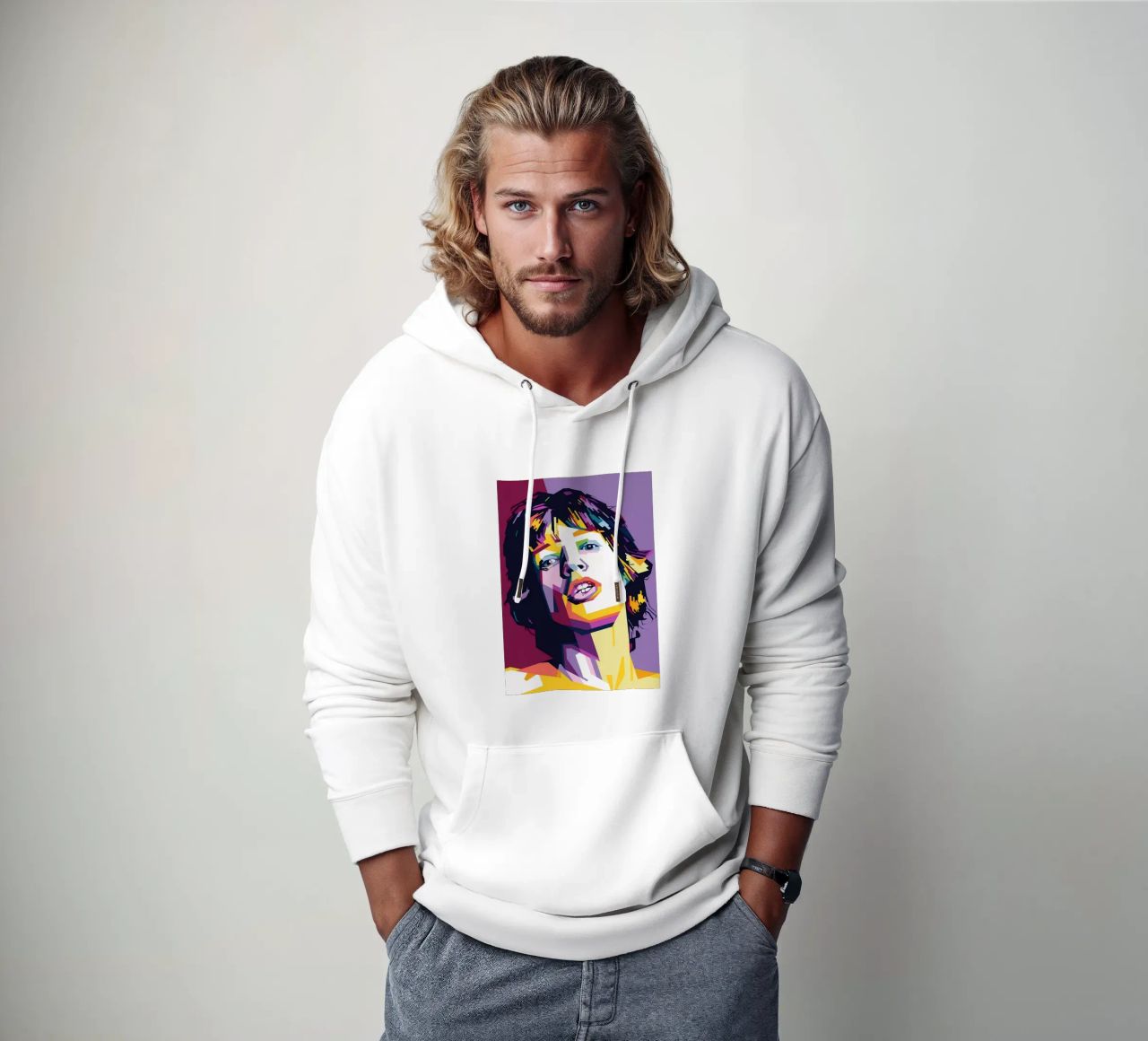 Sir Rockers Popart WPAP felpa con cappuccio da SW Artwork