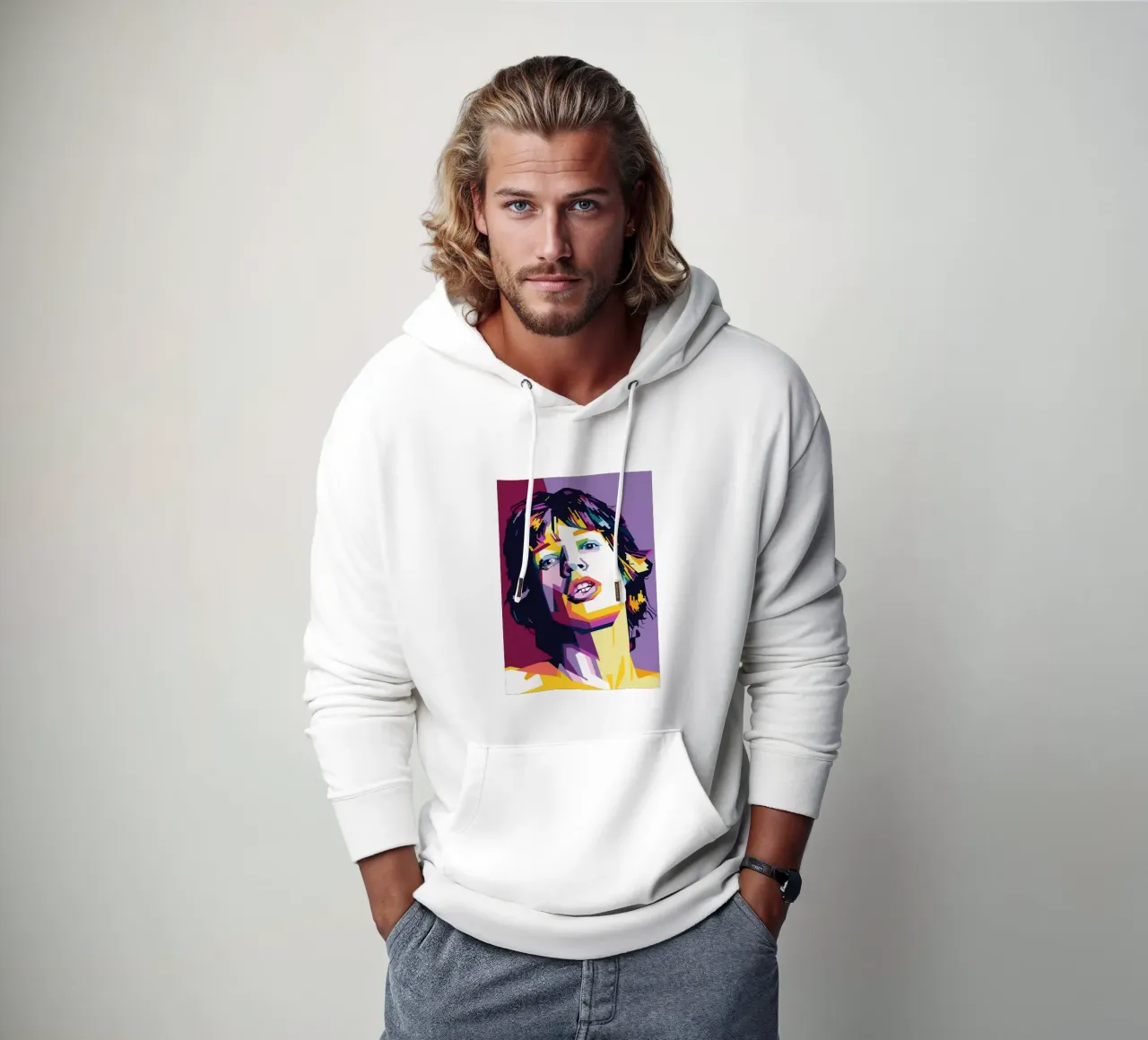 Sir Rockers Popart WPAP felpa con cappuccio da SW Artwork