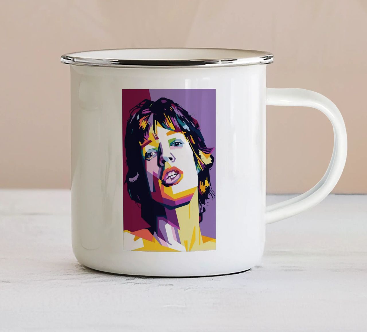 Sir Rockers Popart WPAP tazza in smalto da SW Artwork