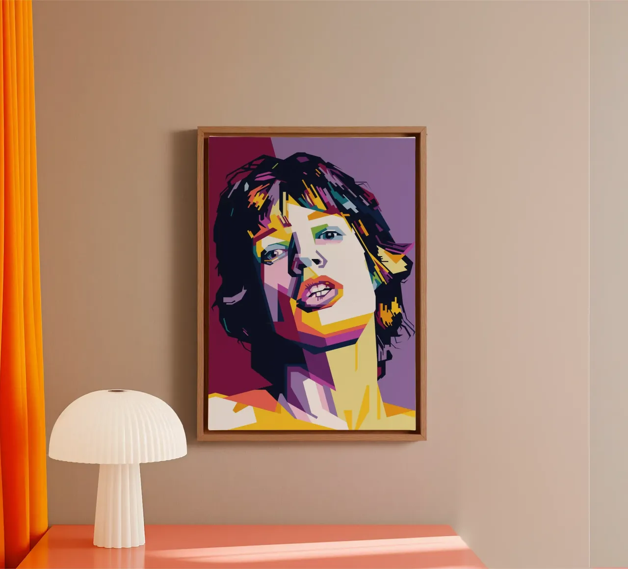 Sir Rockers Popart WPAP tela con Cornice a cassetta da SW Artwork