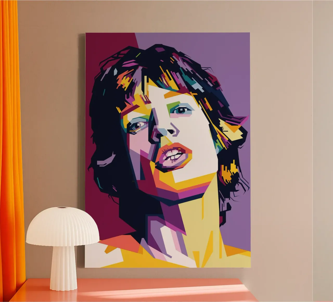 Sir Rockers Popart WPAP tela con Cornice a cassetta da SW Artwork