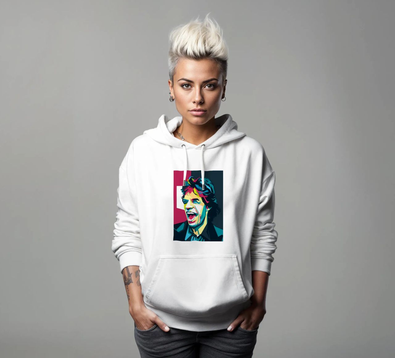 Rockers Style WPAP felpa con cappuccio da SW Artwork