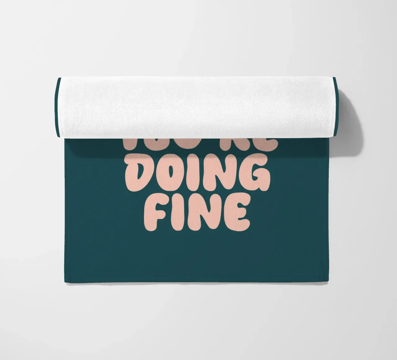 Slow Down You're Dong Fine Typography Design beach towel by THE MOTIVATED TYPE