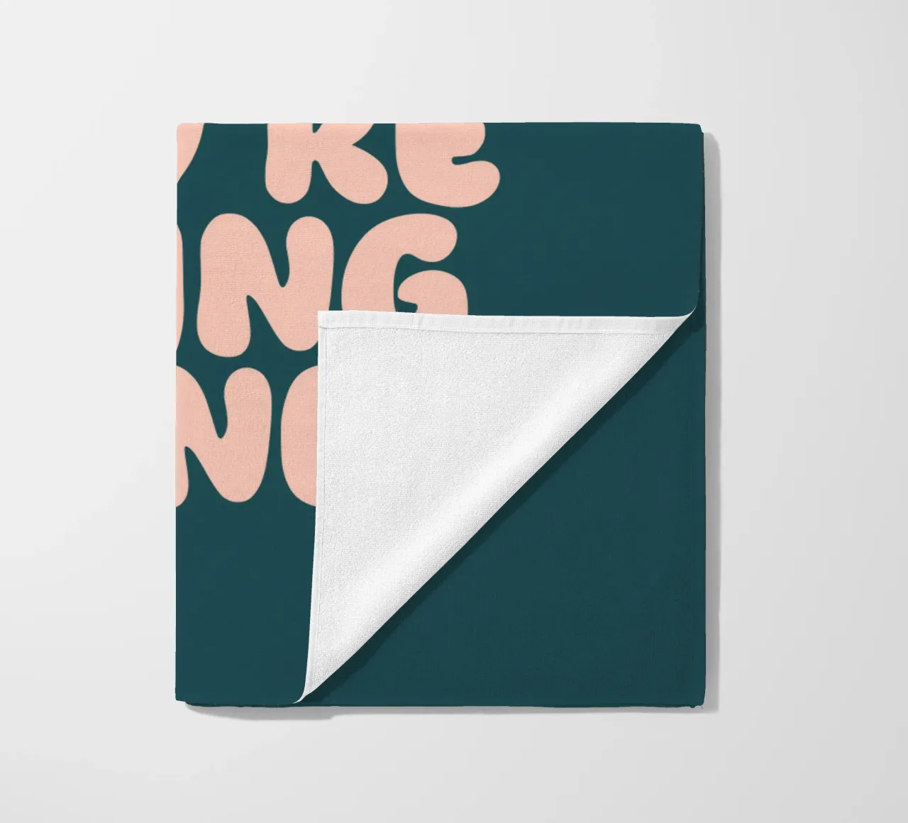Slow Down You're Dong Fine Typography Design beach towel by THE MOTIVATED TYPE