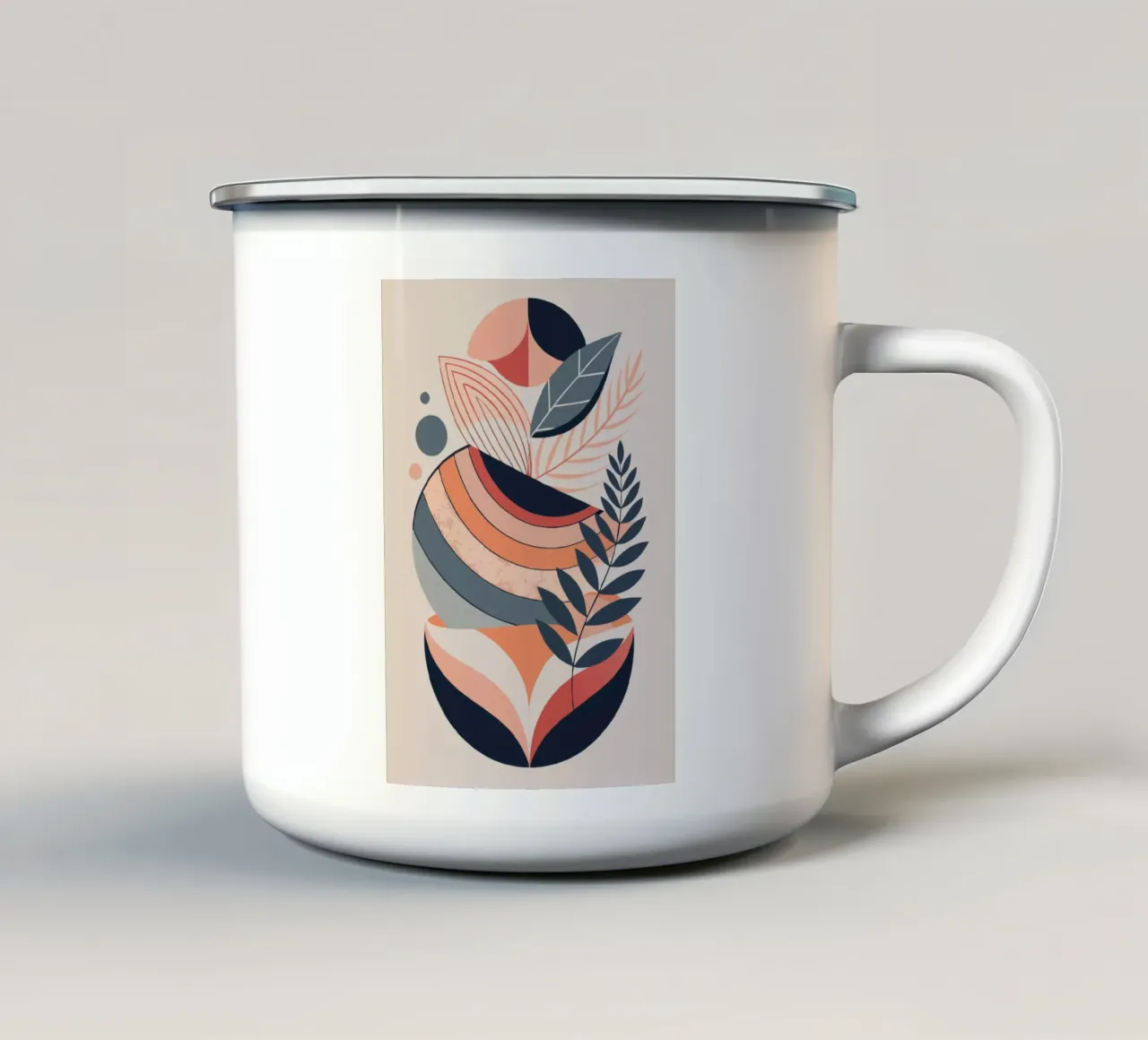 Organische Harmonie Emaille Tasse von Artistic-shop