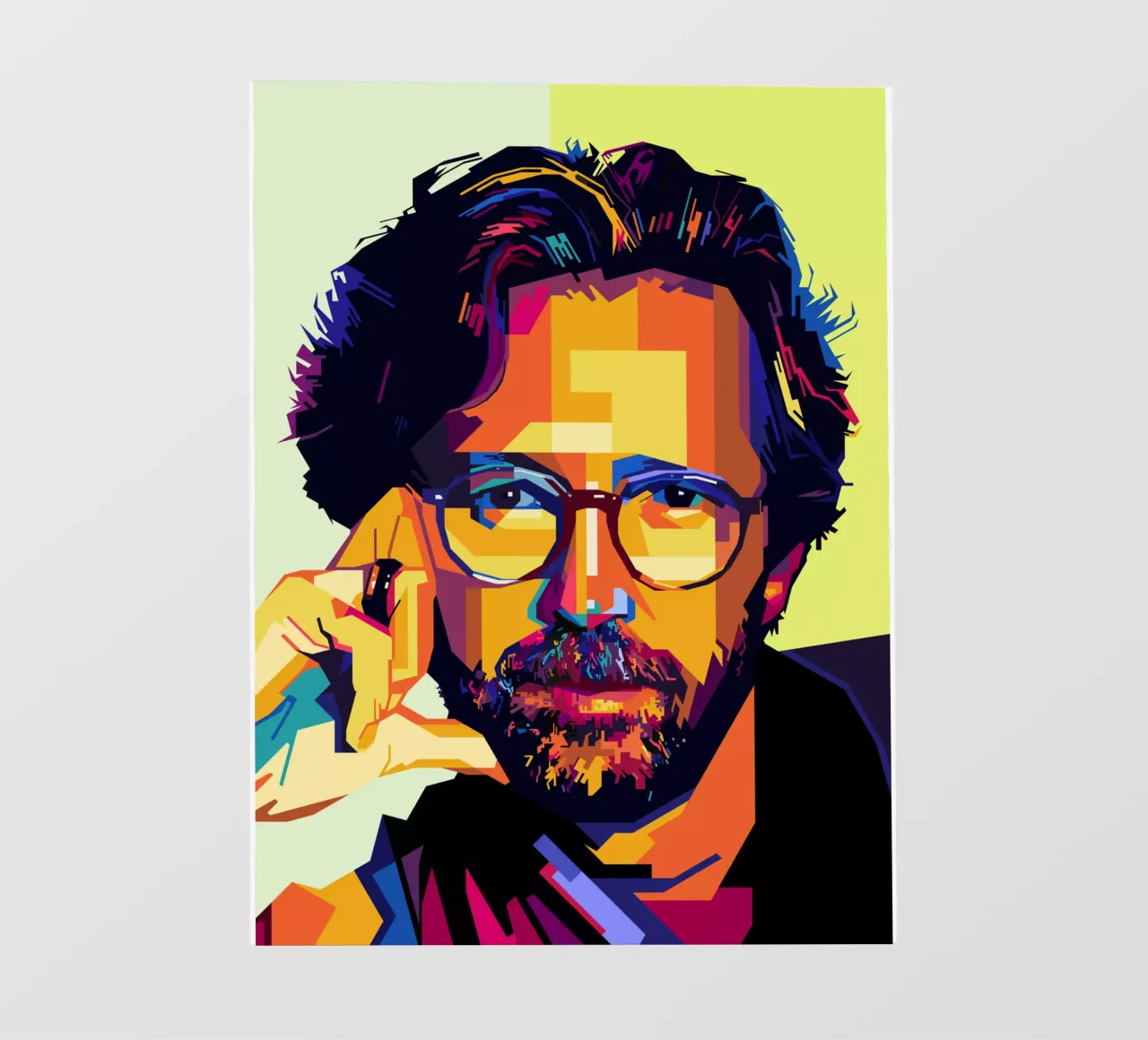 Eric Clapton Style WPAP Backlit Folie von SW Artwork