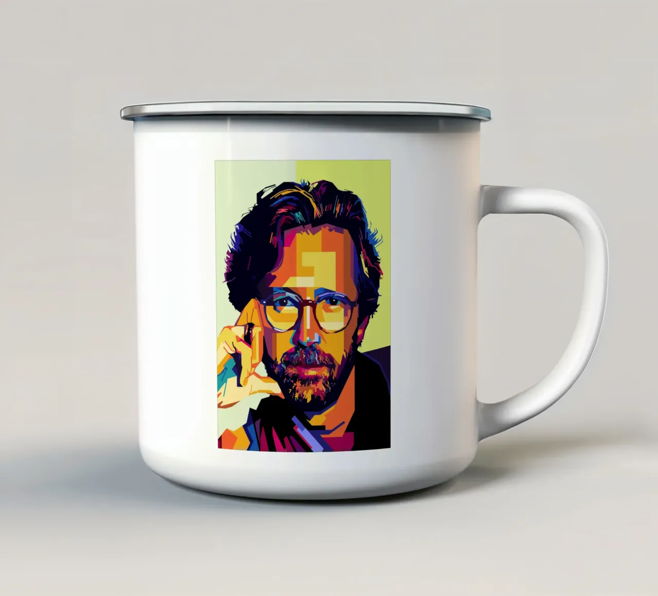 Eric Clapton Style WPAP mug en émail de SW Artwork