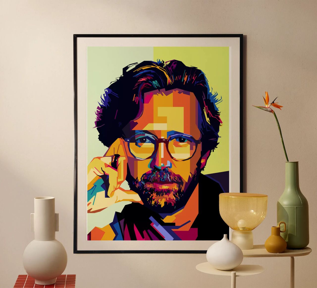 Eric Clapton Style WPAP carta hahnemühle da SW Artwork