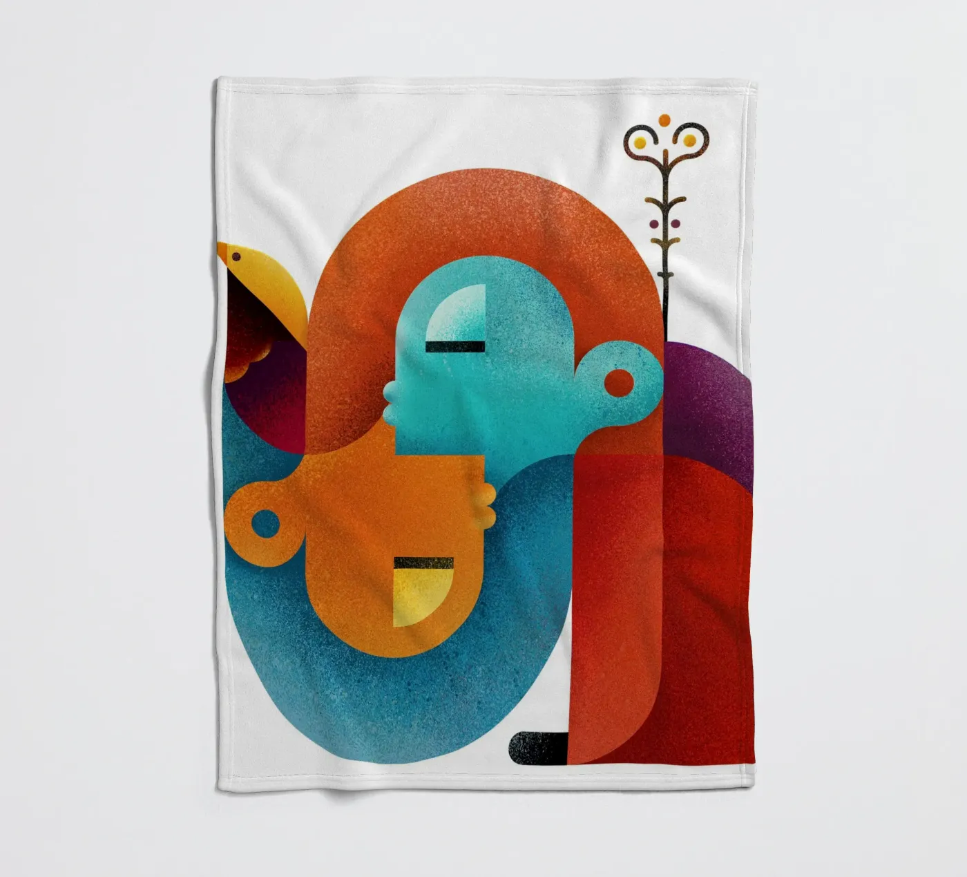 Upside down Fleecedecke von Antony Squizzato