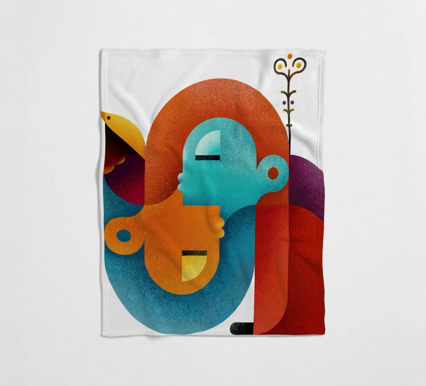 Upside down Fleecedecke von Antony Squizzato