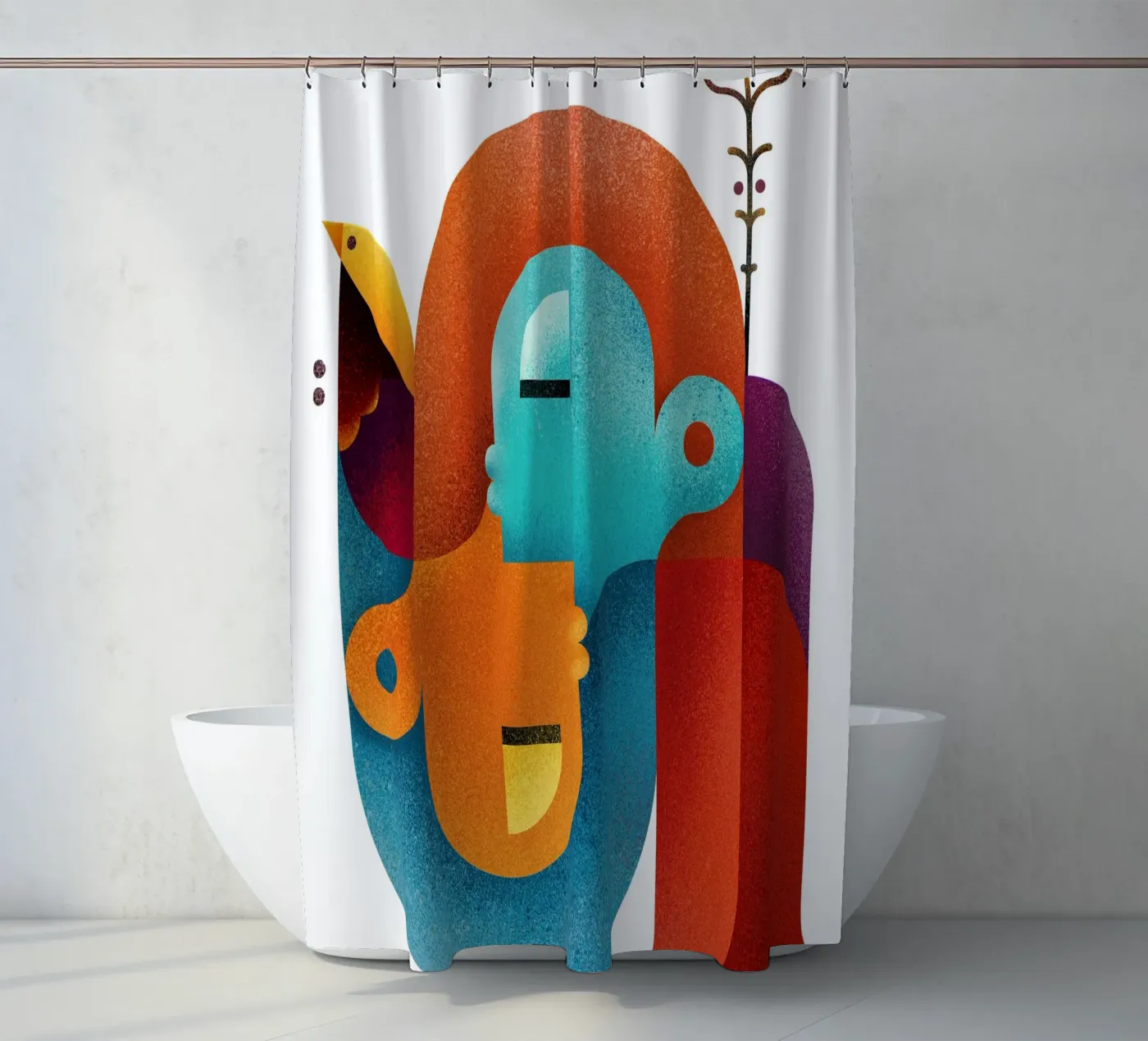 Upside down douchegordijn van Antony Squizzato