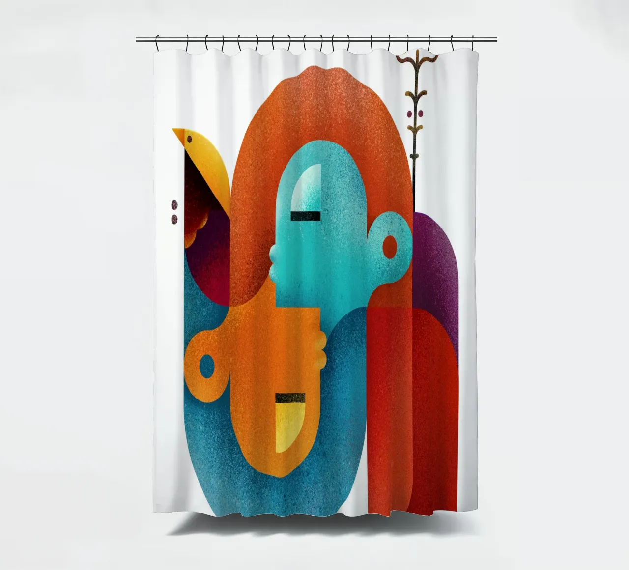 Upside down Duschvorhang von Antony Squizzato