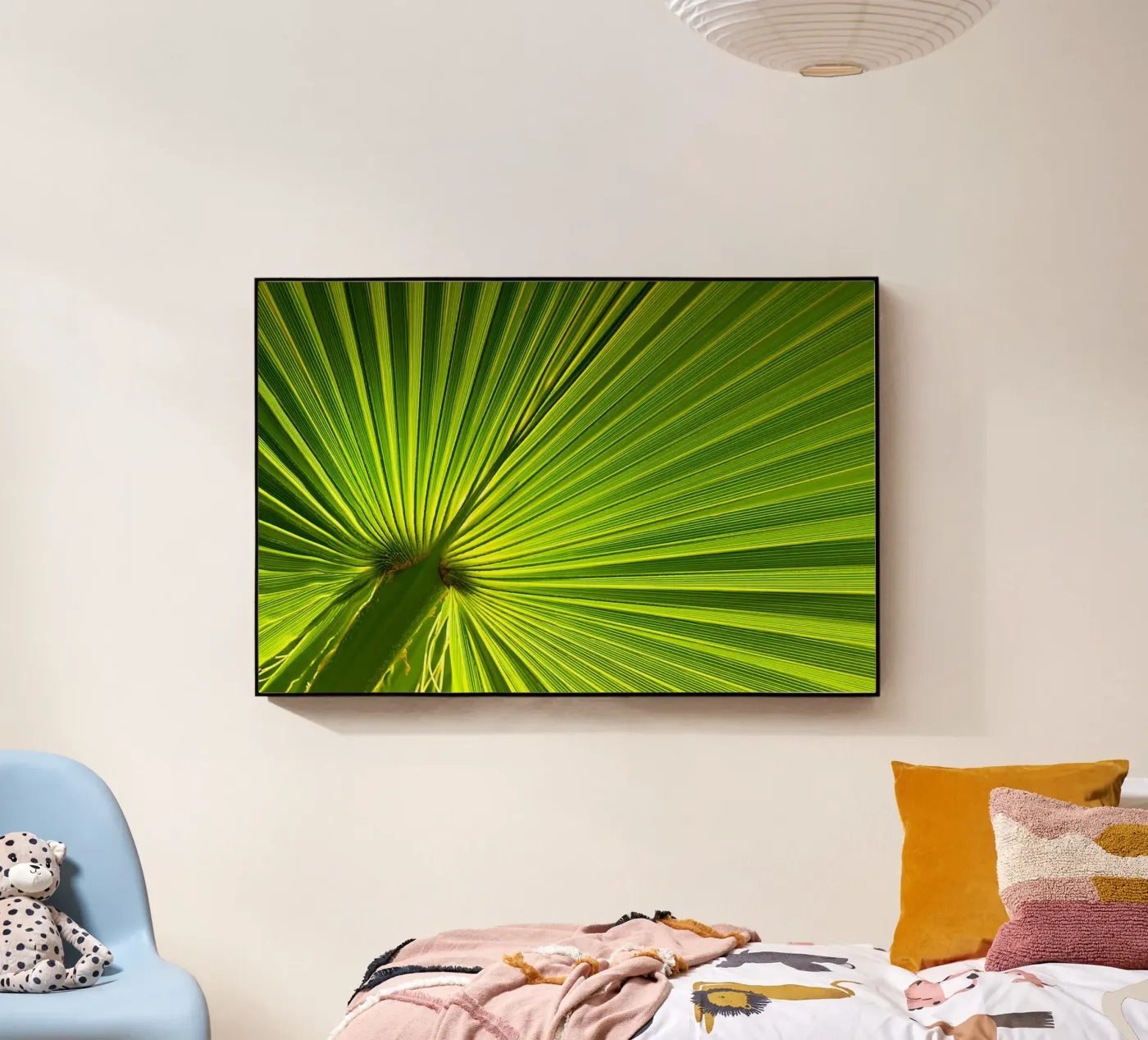 Palmblad acryl van Atteloi
