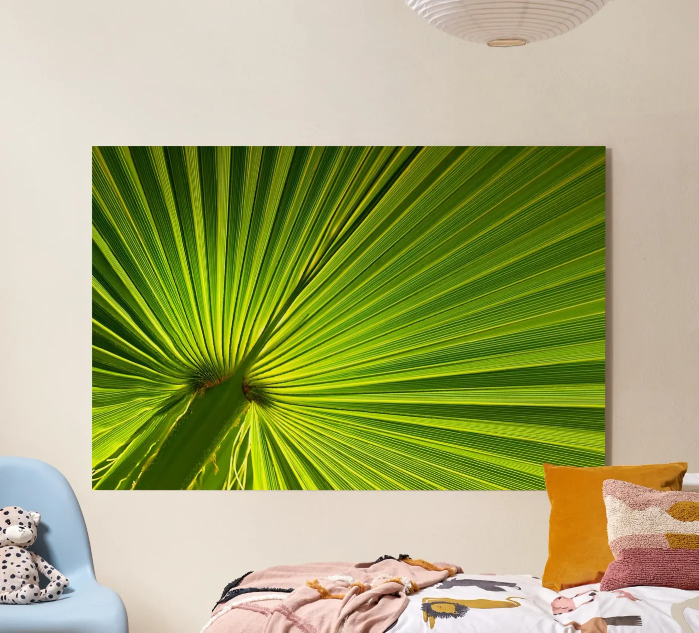 Palmblad acryl van Atteloi