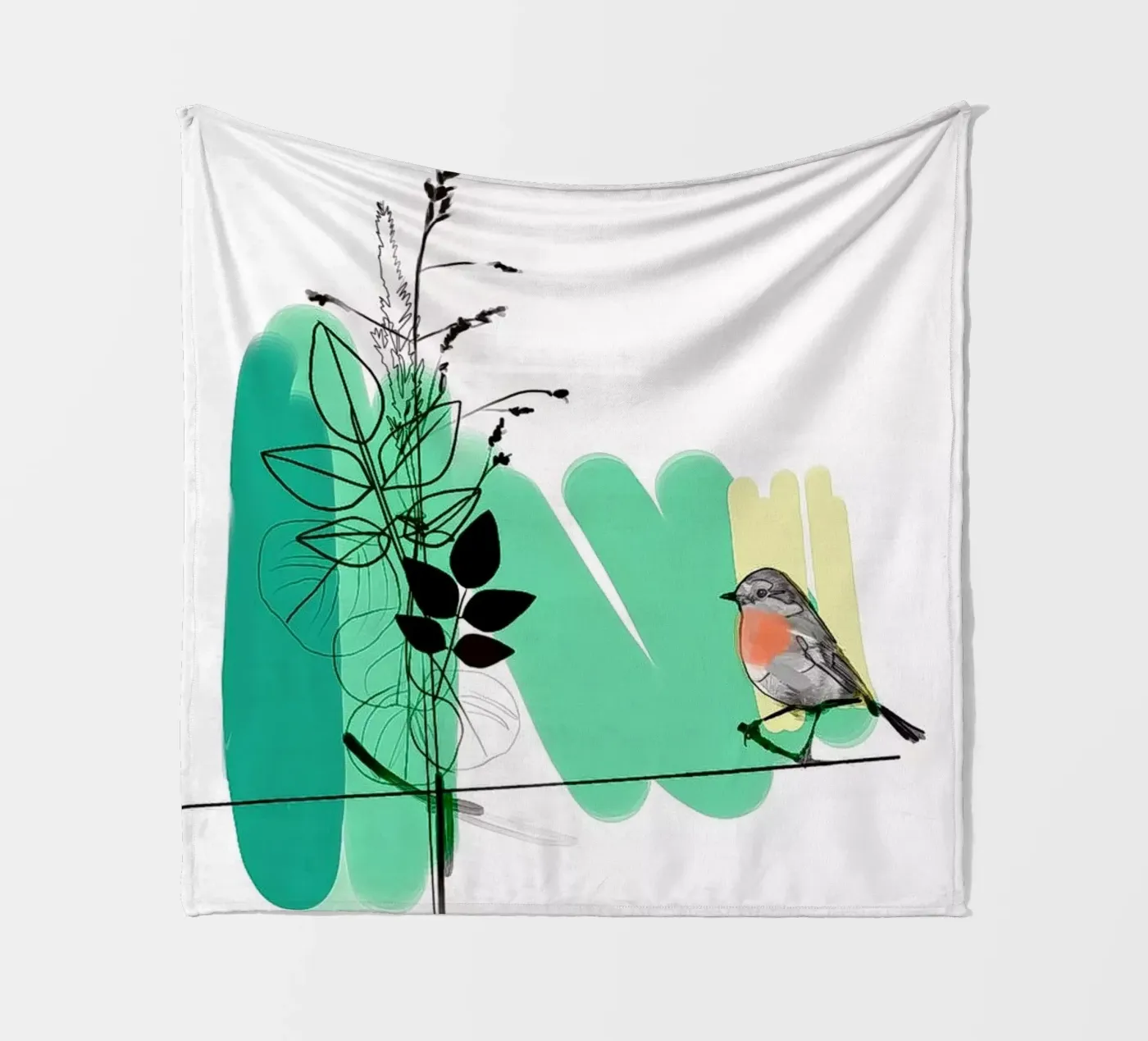 Rotkehlchen Fleecedecke von SaraRosenbaum