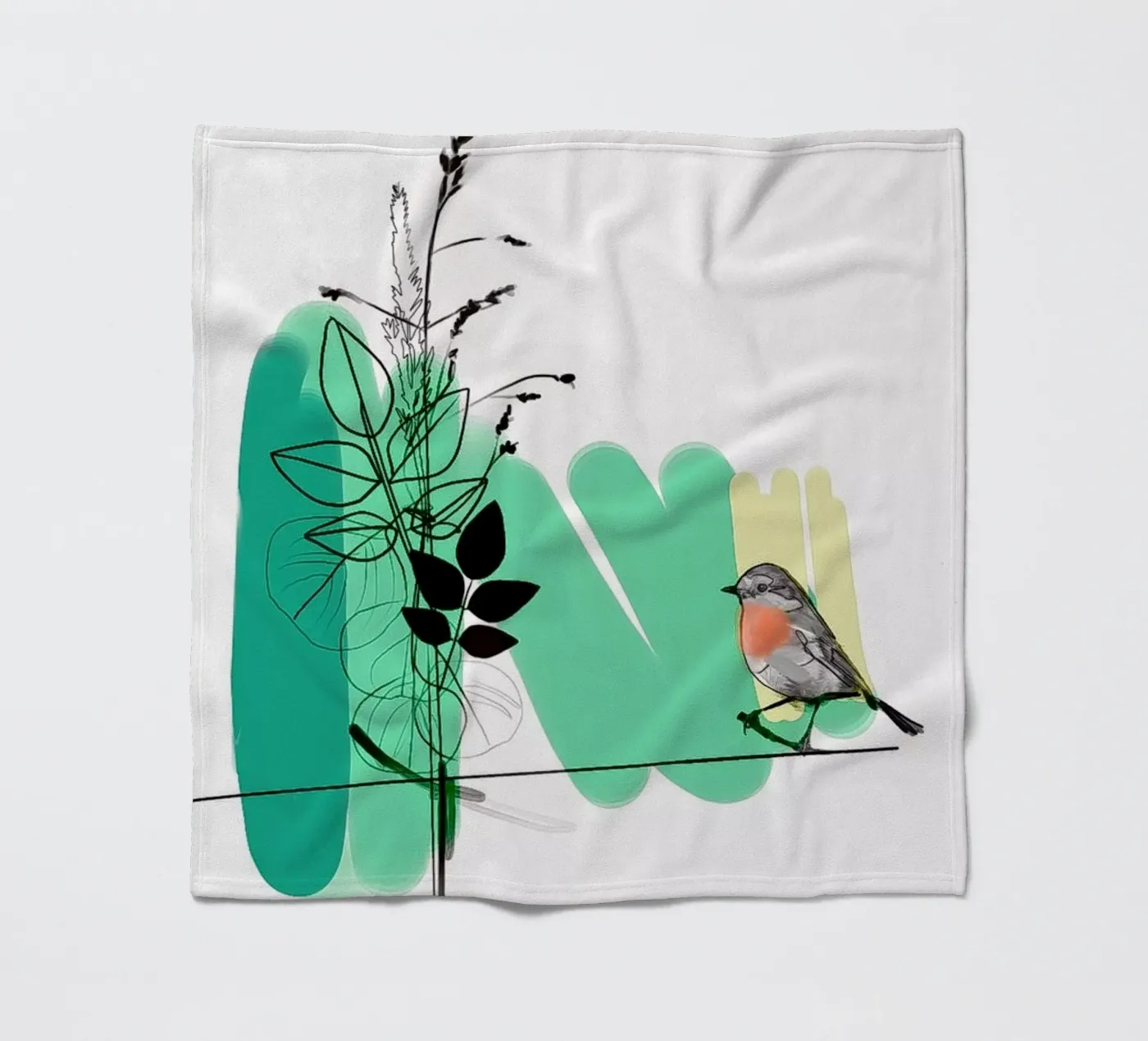 Rotkehlchen Fleecedecke von SaraRosenbaum