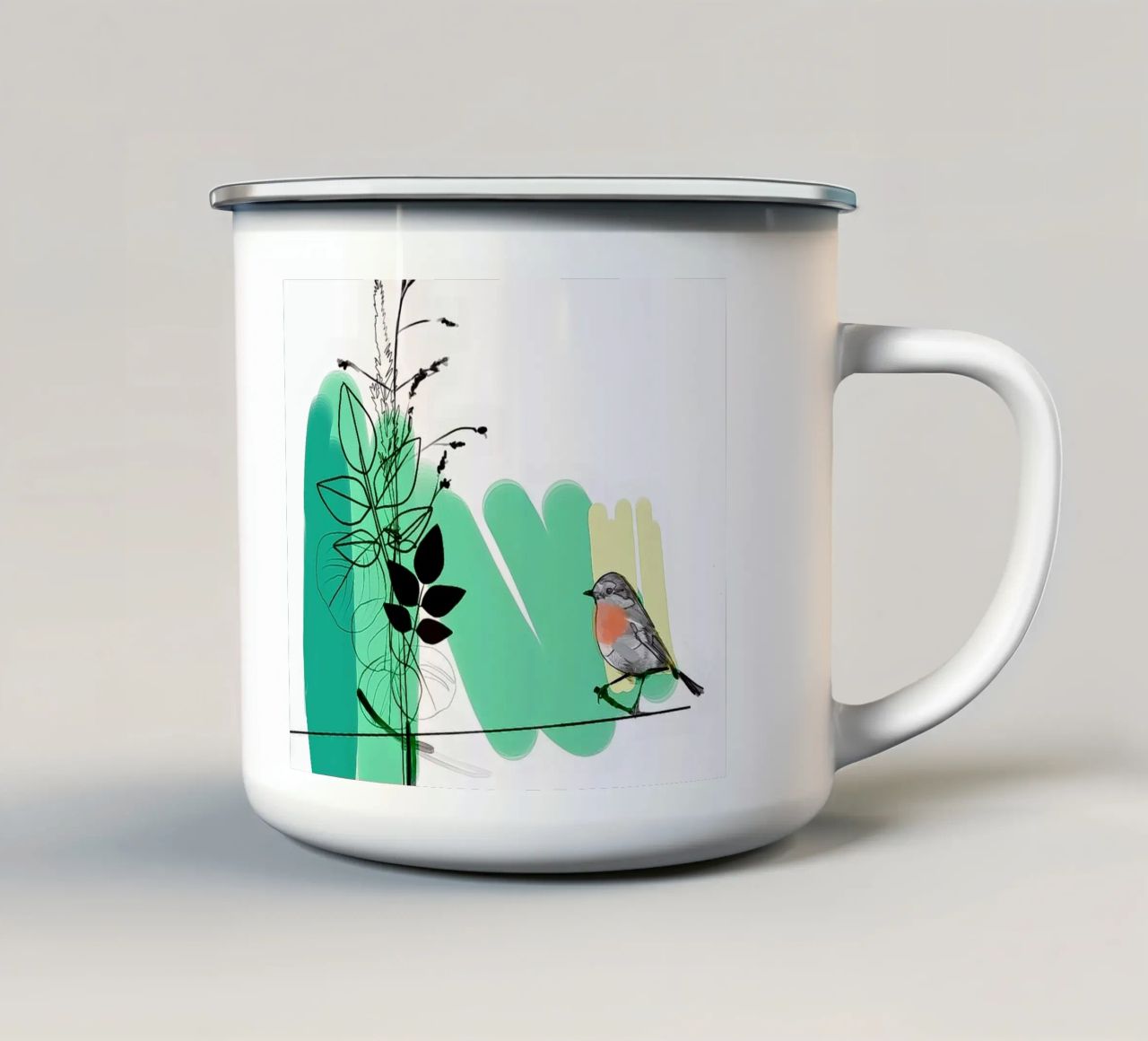Robin tazza in smalto da SaraRosenbaum