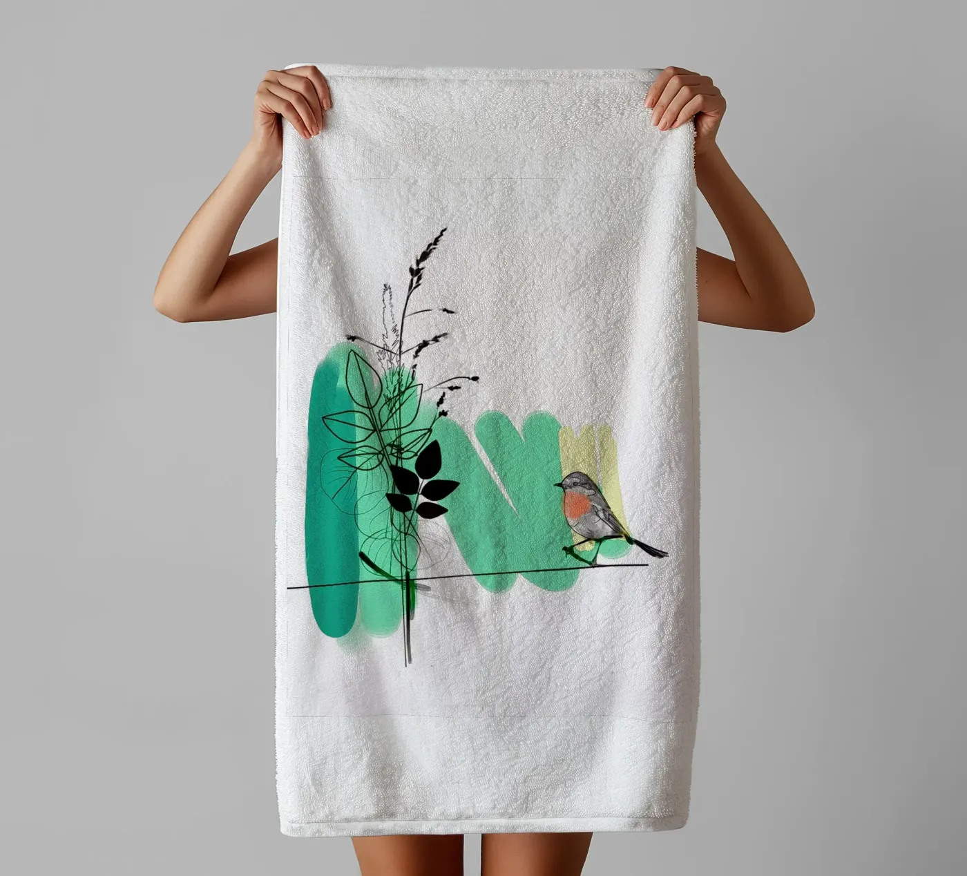 Robin towel by SaraRosenbaum