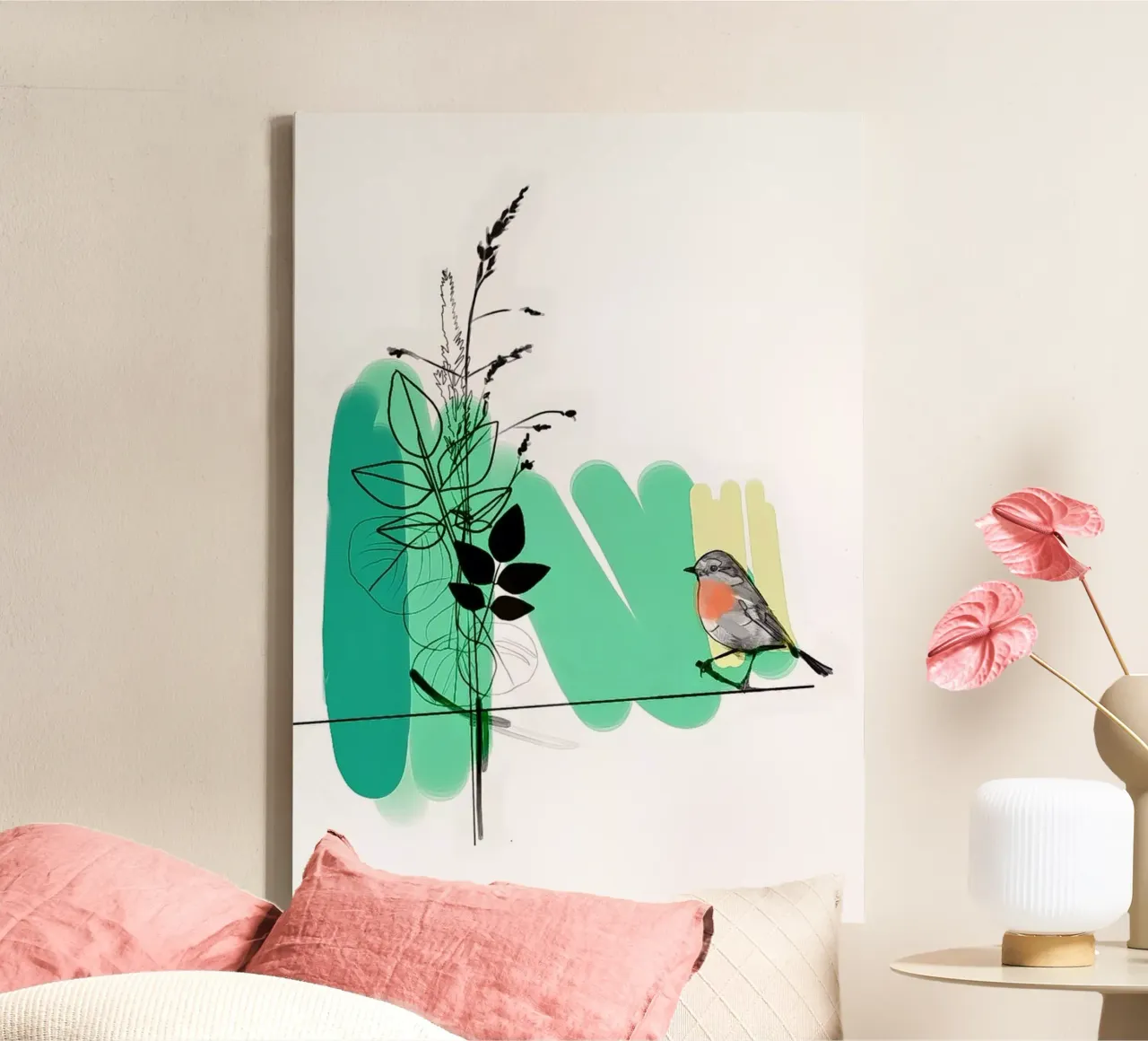 Robin canvas met Baklijst van SaraRosenbaum
