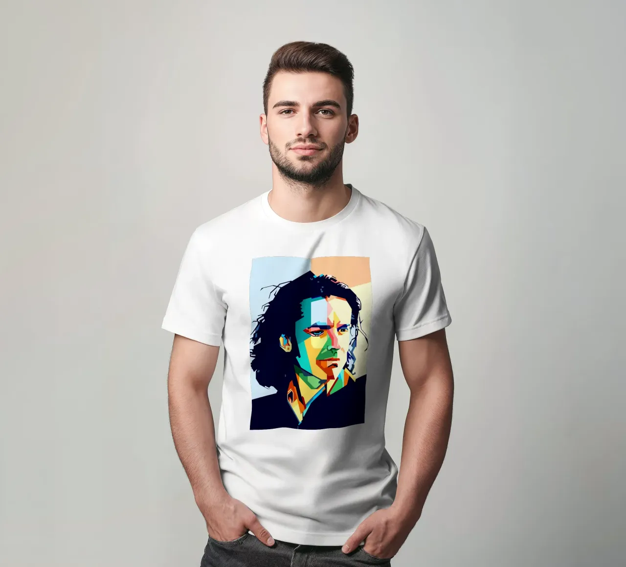 Steve Hogarth Popart WPAP T-Shirt von SW Artwork