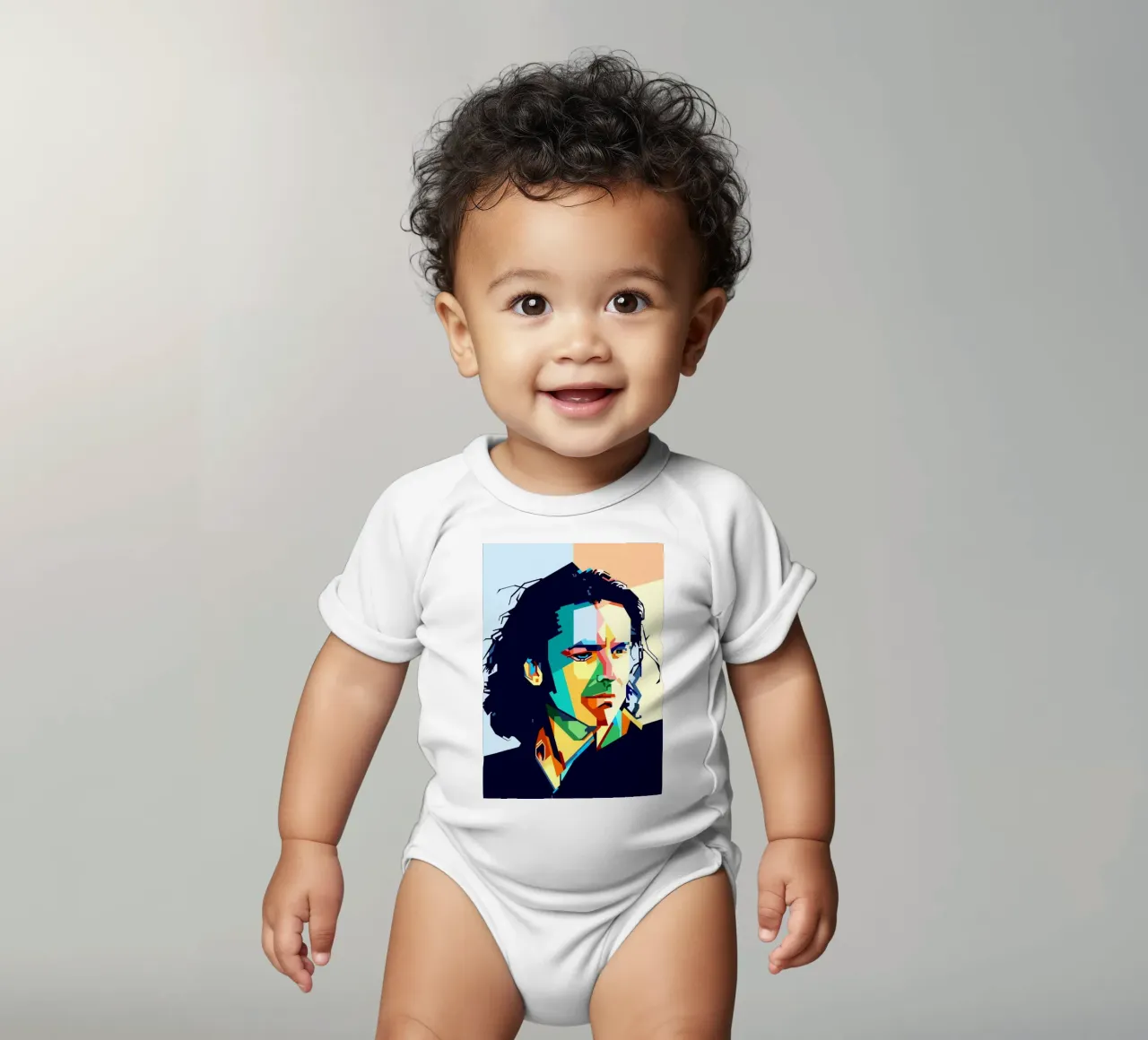 Steve Hogarth Popart WPAP Kurzarm Babybody von SW Artwork