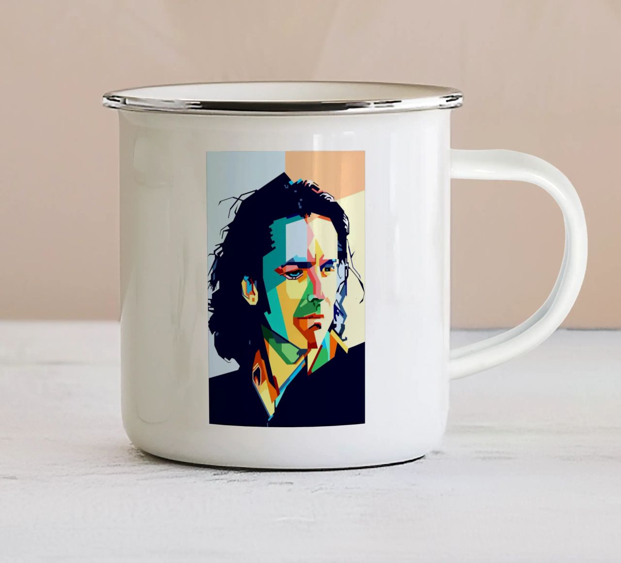 Steve Hogarth Popart WPAP tazza in smalto da SW Artwork