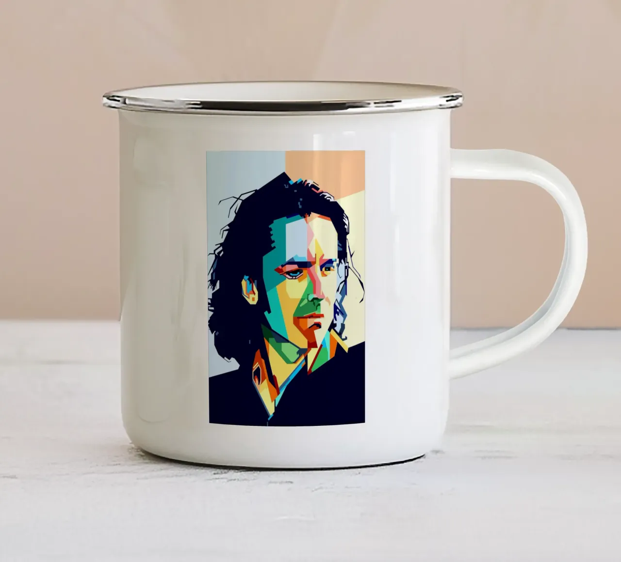 Steve Hogarth Popart WPAP mug en émail de SW Artwork