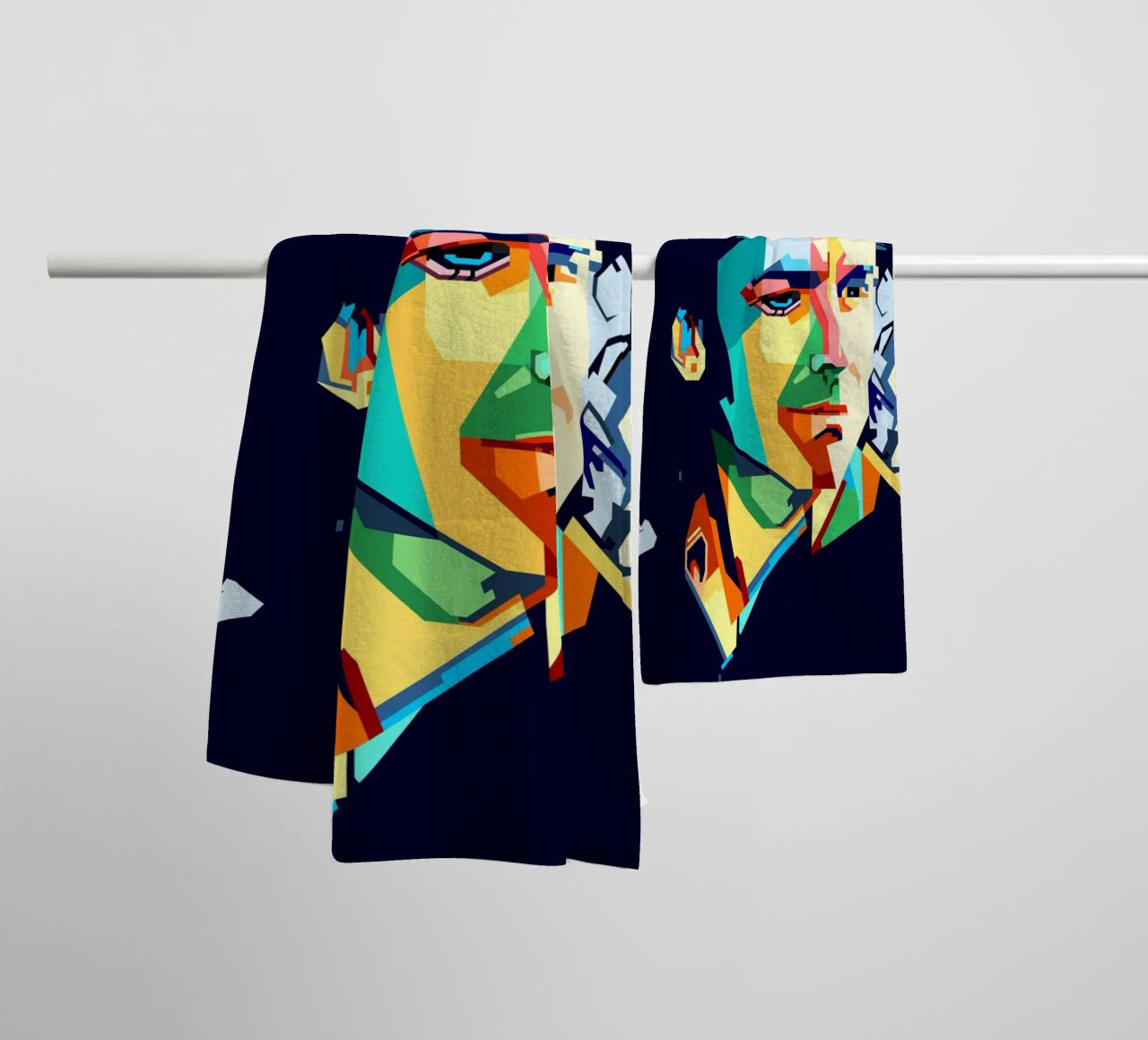 Steve Hogarth Popart WPAP towel by SW Artwork