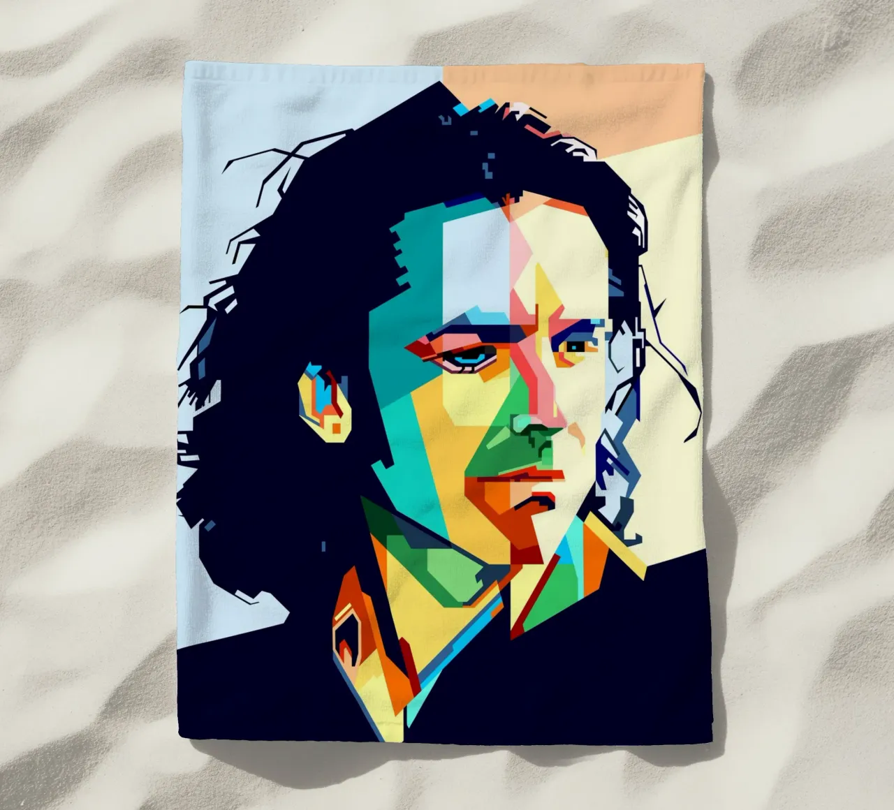Steve Hogarth Popart WPAP Strandtuch von SW Artwork