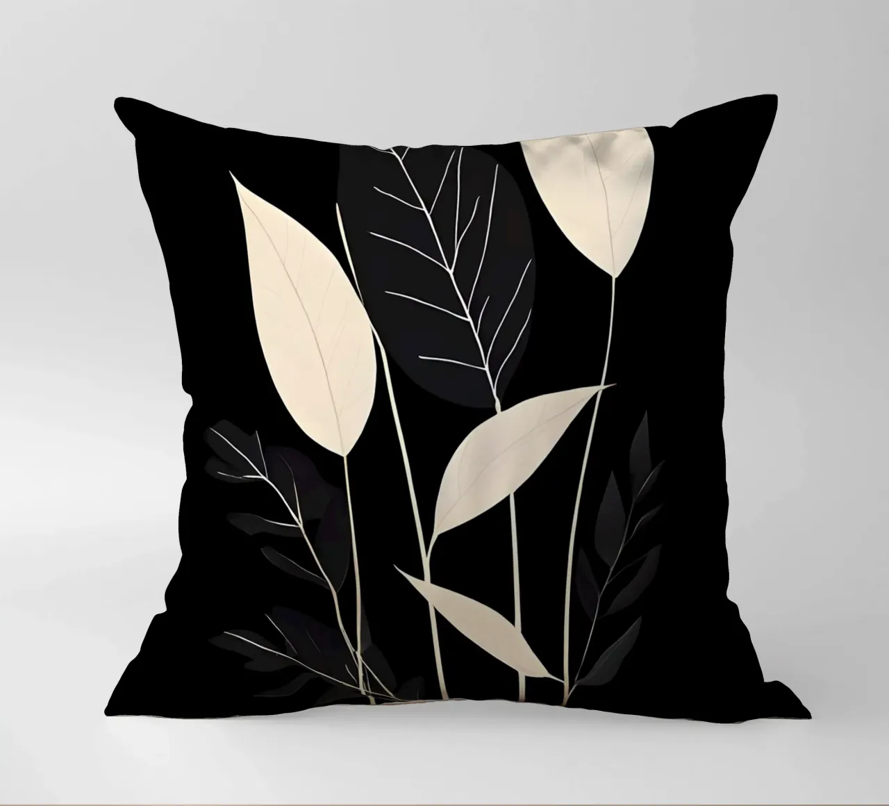 Foglie botaniche minimaliste cuscino da Artistic-shop