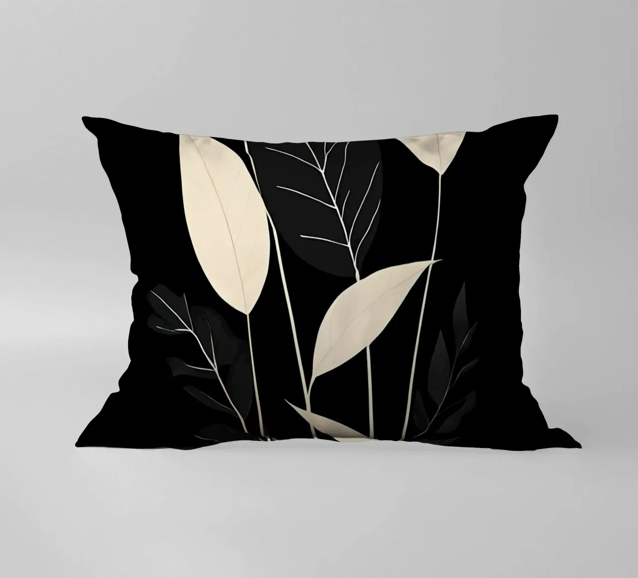 Foglie botaniche minimaliste cuscino da Artistic-shop